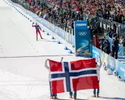 Johannes Hosflot Klaebo Leads Norway to Cross-Country Relay Win and Record Ninth Winter Olympics Gold