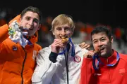 Jordan Stolz Wins First Gold, Sets Olympic Record in 1,000m Speedskating