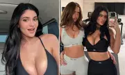 Kylie Jenner Showcases Makeup Line in Plunging Sports Bra with BFF Stassie
