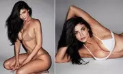 Kylie Jenner Stars in SKIMS Campaign, Models White Lingerie Set