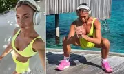 Molly Smith Flaunts Abs in Maldives Run with Fiancé Tom Clare