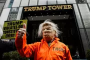 Protesters Block Fifth Avenue at Trump Tower in Presidents Day Flashmob