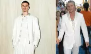 Romeo Beckham Channels Father David's Style at Milan Fashion Week Gucci Show