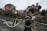 Russian Missile and Drone Barrage Strikes Kyiv Suburbs, Killing One
