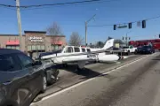 Small Plane Executes Emergency Road Landing in Georgia, Striking Three Vehicles