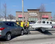 Small Plane Makes Emergency Landing on Busy Georgia Road, Striking Vehicles