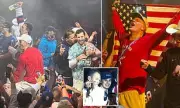 USA Hockey Team's Wild Miami Gold Medal Celebration After Winter Olympics Win