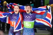 Weston and Stoecker Make Olympic History with Mixed Team Skeleton Gold