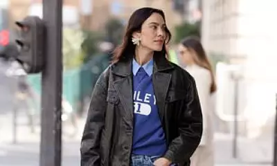 Alexa Chung Champions Mango's Washed Leather Jacket as Spring's Key Trend