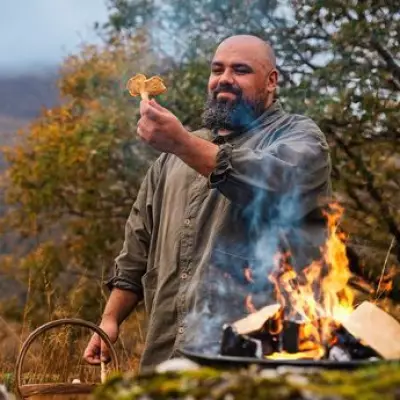 Celebrity Chef Chris Flamebaster Roberts Debuts Fire-Cooking Show on BBC One