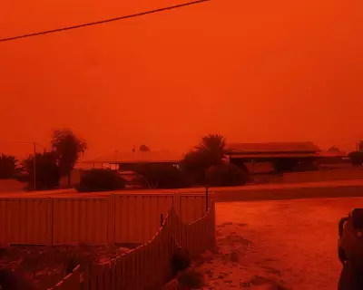 Cyclone Narelle's Red Dust Storm Turns Western Australia Sky Blood Red