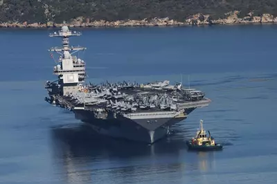 Damaged USS Gerald R Ford Aircraft Carrier Heads to Crete for Urgent Repairs