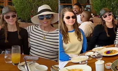 Dame Joan Collins Dines with Goddaughter Cara Delevingne and Girlfriend Minke