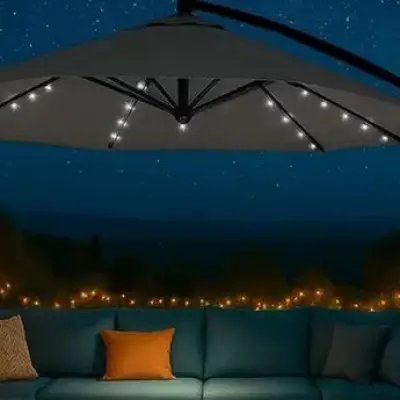 Debenhams' 'Gorgeous' £165 LED Parasol Drops to £79 for Garden Ambience