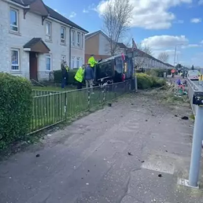 Glasgow Horror Crash: Car Flips and Lands in Residential Garden