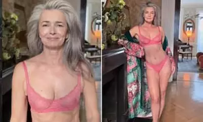 Paulina Porizkova Shares Body Positivity Message in Pink Lingerie Instagram Video
