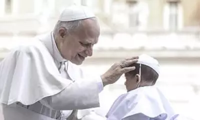 Pope's Mini-Me Moment: Adorable Baby Dressed as Pontiff Blessed in Vatican