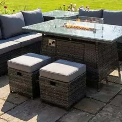 Rattan Dining Set with Firepit Drops to £799, Saving Shoppers Over £1,400