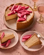 Benjamina Ebuehi's Caramelised White Chocolate and Rhubarb Cheesecake Recipe
