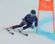 British Paralympic Skier Neil Simpson and Guide Robert Poth Secure Historic Slalom Medal