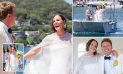 Bronte Campbell's Last-Minute Sydney Wedding: Boat Arrival & White Party
