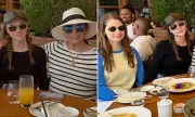 Dame Joan Collins Dines with Goddaughter Cara Delevingne and Girlfriend Minke