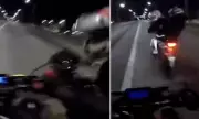 Daring 100kmph Motorcycle Theft in Argentina Caught on Helmet Camera