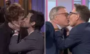 Ed Balls and Richard Arnold Kiss on GMB Recreating Harry Styles' SNL Moment