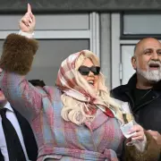 Gemma Collins Celebrates £5,000 Cheltenham Win with Helicopter Arrival