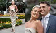 Grace Hayden Stuns at 70th Golden Slipper Day in Silver Gown with Beau Wilson Statham