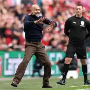 Guardiola's Immediate Touchline Trouble at Wembley Carabao Cup Final