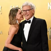 Harrison Ford's Rare Red Carpet Appearance with Wife Calista Flockhart