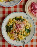 Joe Woodhouse's Orecchiette with Chickpeas and Polenta Chips Recipes