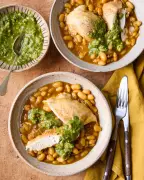 José Pizarro's Rustic Chicken and White Bean Stew with Hazelnut Mojo Verde