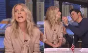 Kelly Ripa Unimpressed as Husband Mark Consuelos Points Out Lipstick Mishap on Air