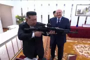 Kim Jong Un Receives Assault Rifle Gift from Belarus Leader Lukashenko