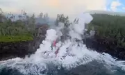 Lava Meets Ocean on Réunion Island in First Spectacular Encounter in 19 Years
