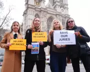 Legal Experts Protest Outside Westminster Abbey Over Jury Trial Rights