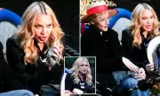 Madonna and Julia Garner Film AppleTV+ Series in Venice Gondola