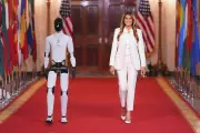 Melania Trump's Robot Companion Steals Spotlight at Global Education Summit