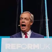 Nigel Farage and Robert Jenrick Stage 'Cheaper Holidays' Event at London Airport