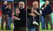 Pep Guardiola Shares Emotional Pitch Embrace with Daughter After Man City Cup Win