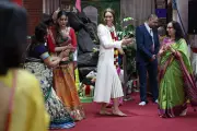 Princess of Wales Dances with Hindu Worshippers During Leicester Temple Visit