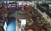 Restaurant Manager's CCTV Shows Thief's Friend Impaled on Fence After Phone Theft
