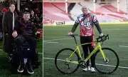 Rugby Legends Mike Tindall and Martin Johnson Cycle for MND Charity