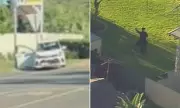 Shirtless Suspect Evades Police After Ramming Patrol Car in Brisbane
