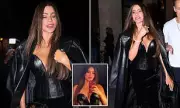 Sofia Vergara Stuns in Paris with Sizzling Leather Corset Look
