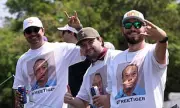 Tiger Woods Mugshot T-Shirts Worn by Fans at Houston Open Despite DUI Arrest