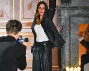 Victoria Beckham's Paris Show Revives Trouser Suits and Party Dresses