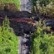 Volcanic Eruption Splits Reunion Road in Half as Lava Flows Engulf Forest